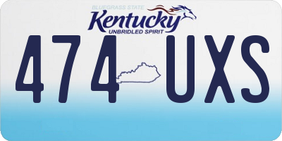 KY license plate 474UXS