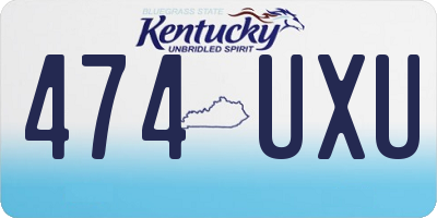 KY license plate 474UXU