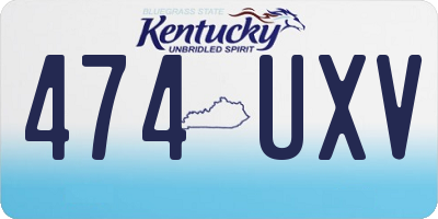 KY license plate 474UXV