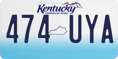 KY license plate 474UYA
