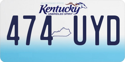 KY license plate 474UYD