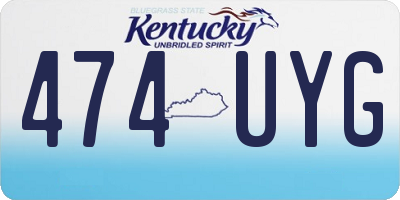 KY license plate 474UYG