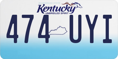 KY license plate 474UYI