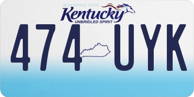 KY license plate 474UYK