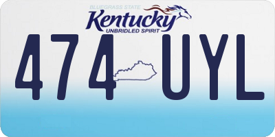 KY license plate 474UYL