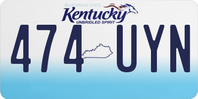 KY license plate 474UYN