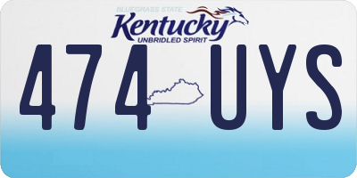 KY license plate 474UYS