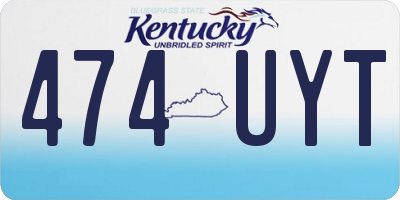 KY license plate 474UYT