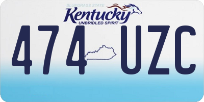 KY license plate 474UZC