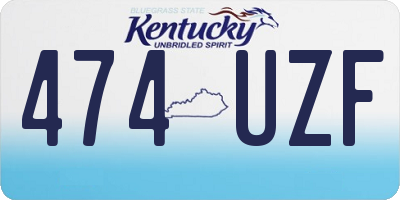 KY license plate 474UZF