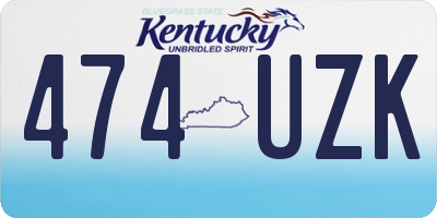 KY license plate 474UZK