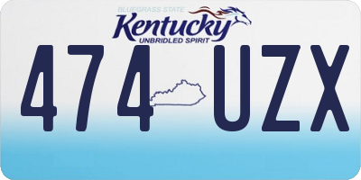 KY license plate 474UZX
