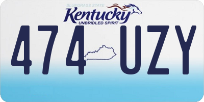 KY license plate 474UZY