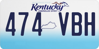 KY license plate 474VBH