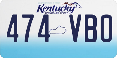 KY license plate 474VBO