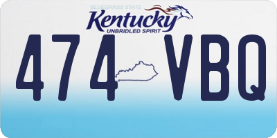 KY license plate 474VBQ