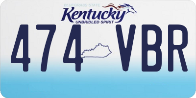 KY license plate 474VBR