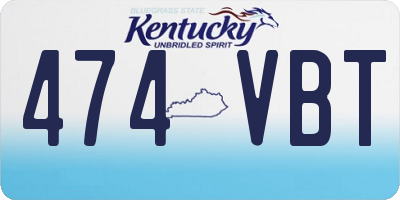 KY license plate 474VBT