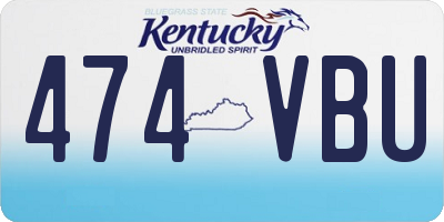 KY license plate 474VBU
