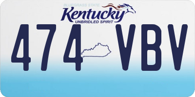 KY license plate 474VBV