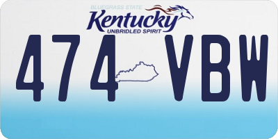 KY license plate 474VBW