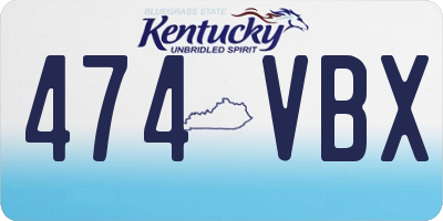 KY license plate 474VBX