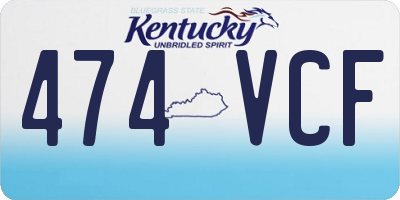 KY license plate 474VCF