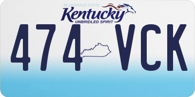 KY license plate 474VCK