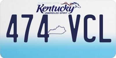 KY license plate 474VCL