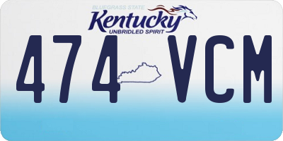 KY license plate 474VCM
