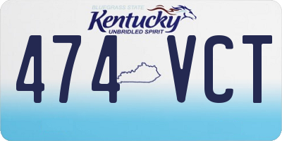 KY license plate 474VCT