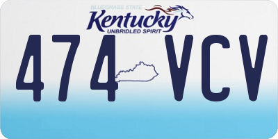 KY license plate 474VCV
