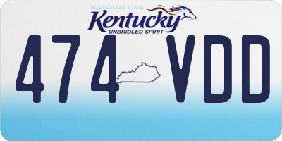 KY license plate 474VDD