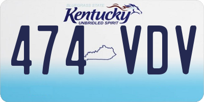 KY license plate 474VDV