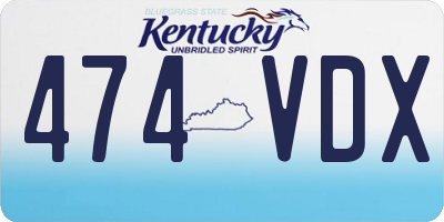 KY license plate 474VDX