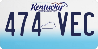 KY license plate 474VEC