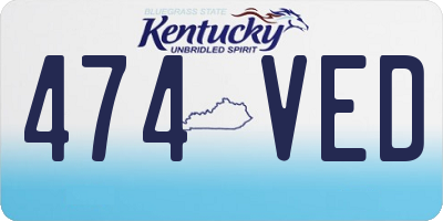 KY license plate 474VED