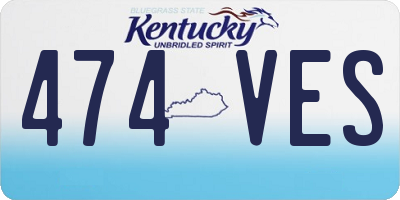 KY license plate 474VES