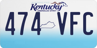 KY license plate 474VFC