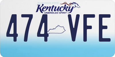 KY license plate 474VFE