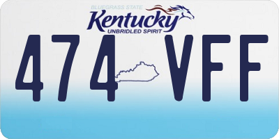 KY license plate 474VFF