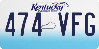 KY license plate 474VFG