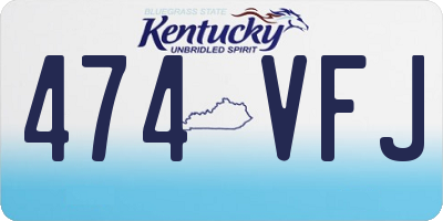 KY license plate 474VFJ
