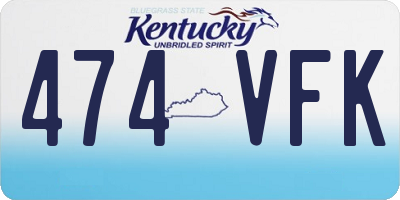 KY license plate 474VFK