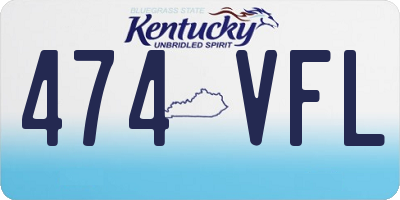 KY license plate 474VFL