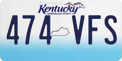 KY license plate 474VFS