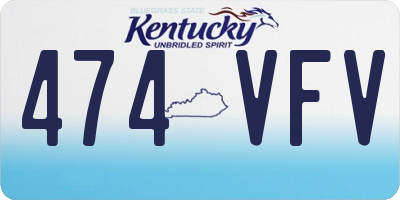 KY license plate 474VFV