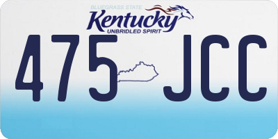 KY license plate 475JCC