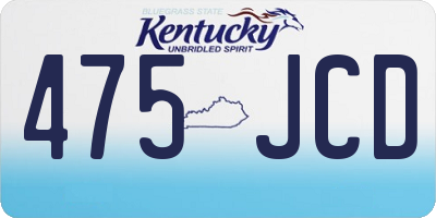 KY license plate 475JCD