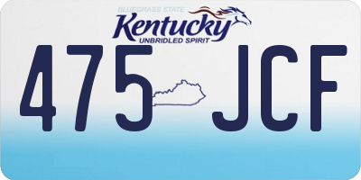 KY license plate 475JCF